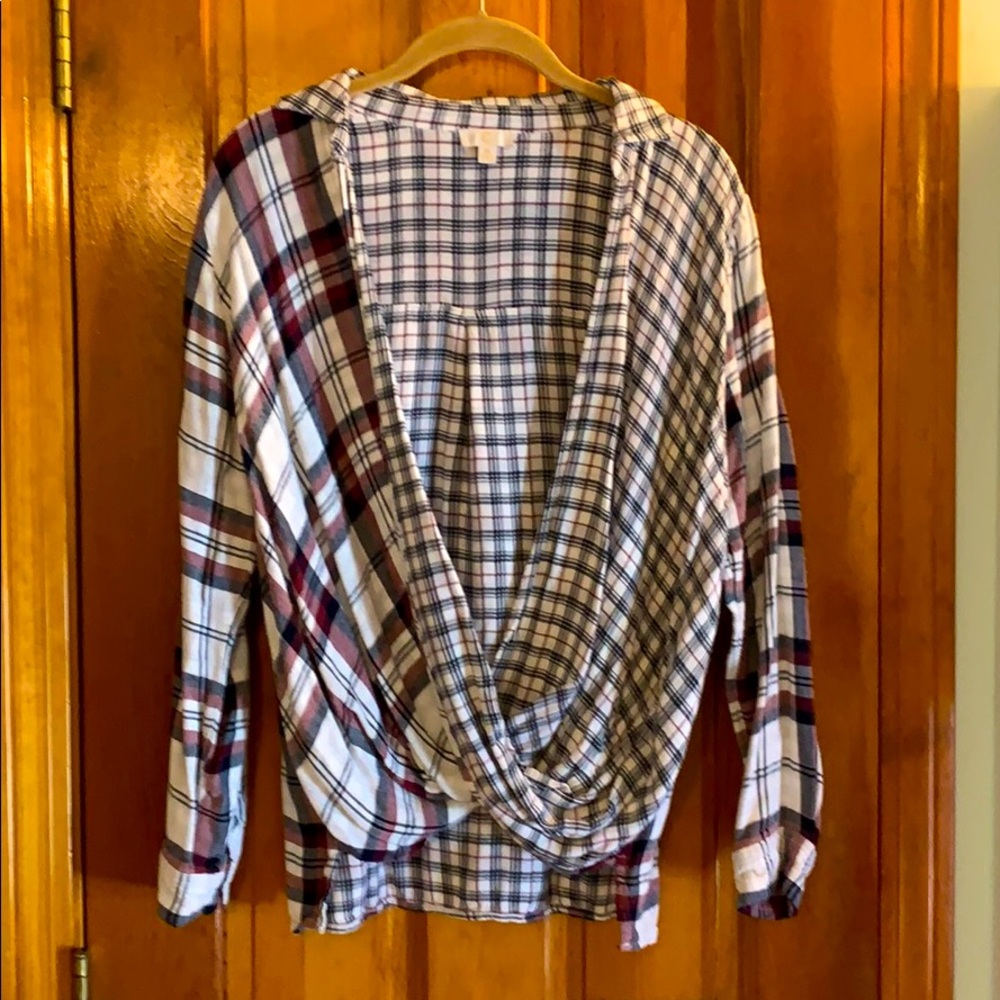 Charming Charlie Plaid Blouse